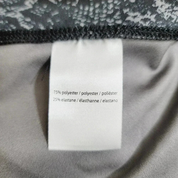 Halston Women's Snake-Skin Print Yoga Leggings High Waist Black Size L - Picture 4 of 7